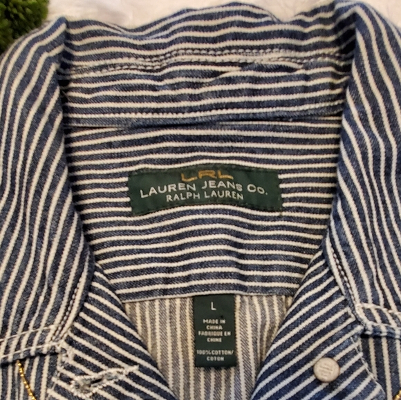 Ralp Lauren engineer striped Jean jacket - Picture 3 of 4